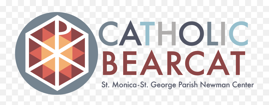 St Monica St George Parish Newman Center Cincinnati Oh - Language Emoji,Cincinnati Bearcats Logo