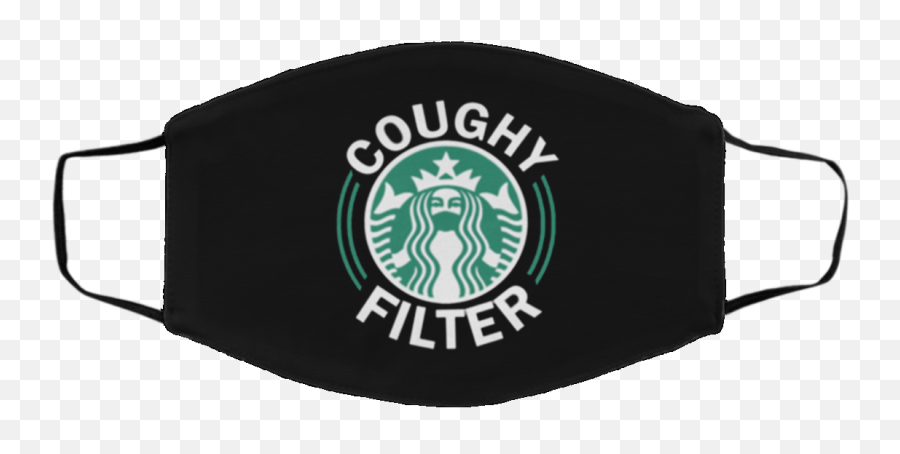 Fu - Ny Coughy Filter Mask Lady Coffee Cafe Lover Meme Face Starbucks Emoji,Meme Face Png