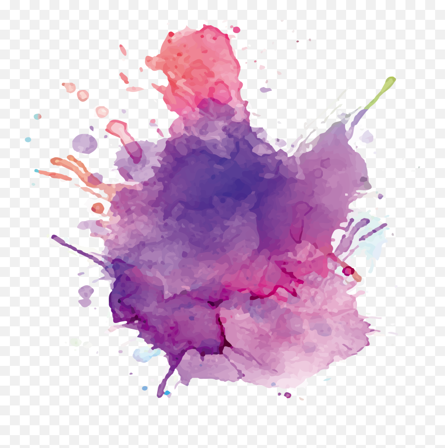 Paper Watercolor Painting Ink Purple Emoji,Watercolor Png