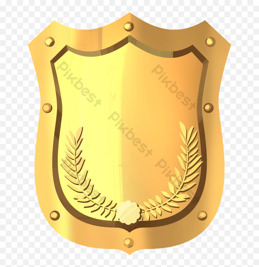 Cartoon Golden Shield Png Element - Solid Emoji,Gold Shield Png