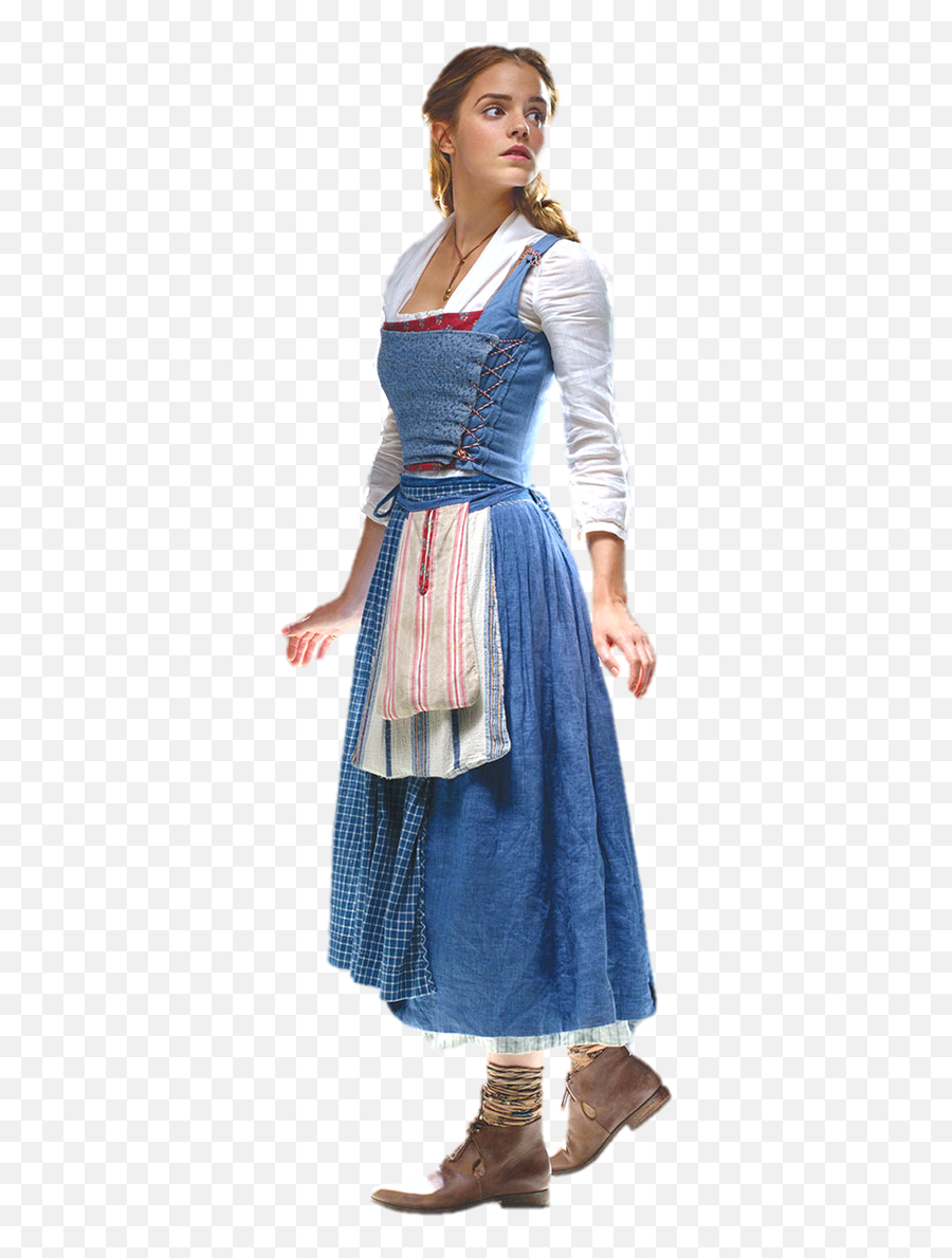 Belle Beauty And The Beast 2017 Outfits - Blue Emma Watson Belle Dress Emoji,Belle Png