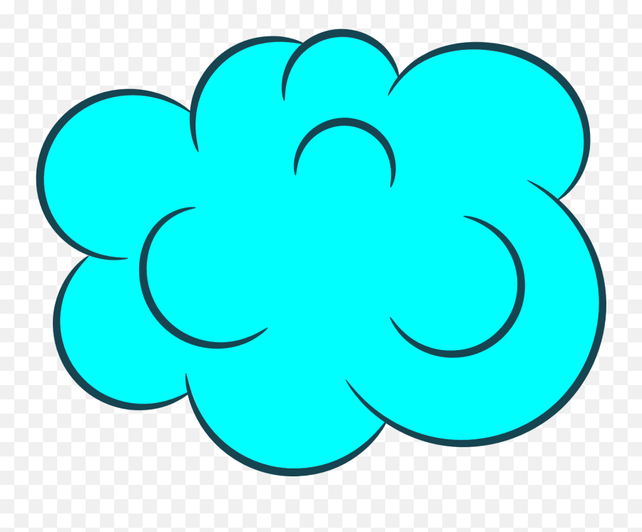 5 Cartoon Clouds Transparent - Blue Dialogue Cloud Png Emoji,Clouds Transparent