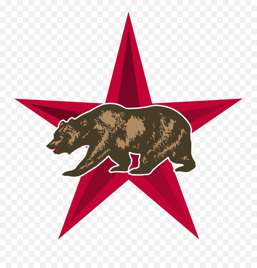 Filecalifornia Barnstarsvg - Wikimedia Commons Emoji,California Bear Png