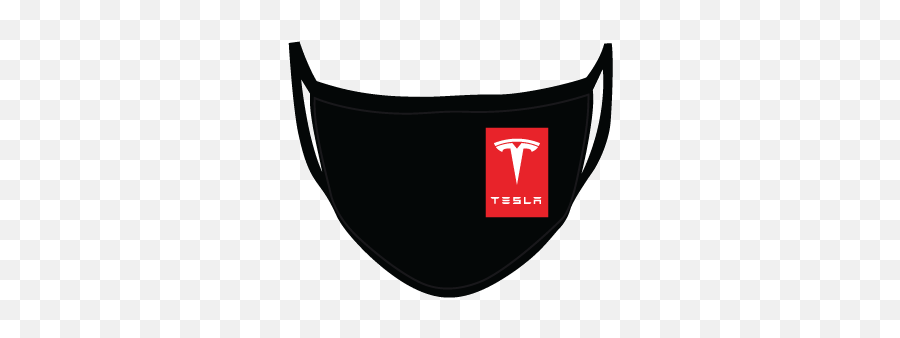 Screen Printing Concepts U2014 Tesla Logo2 Face Mask - Vertical Emoji,Tesla Logo Png