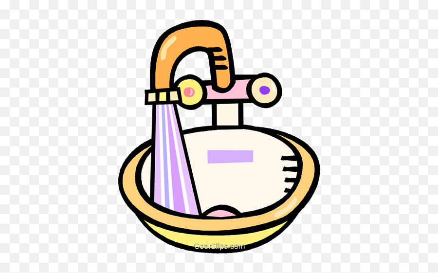Sink And Faucet Royalty Free Vector Clip Art Illustration - Cerrar La Canilla Mientras Te Lavás Los Dientes Emoji,Sink Clipart