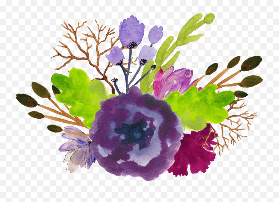 Download Purple Watercolor Splash Png Png Image With No - Hollyhocks Emoji,Watercolor Splash Png