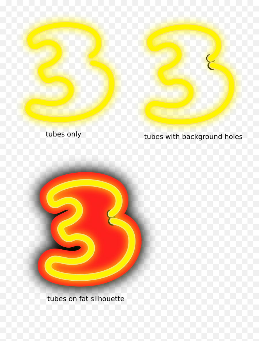 Three Number 3 Phosphoric Png Picpng - Number 3 Neon Png Emoji,Number 3 Png