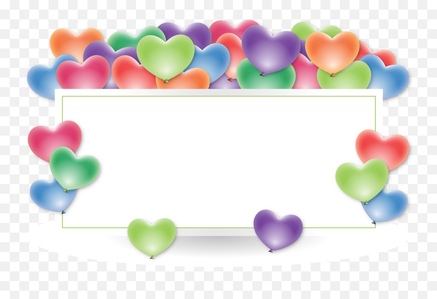 Free Photo Heart Holder Anniversary Balloons Border Frame - Bingkai Balon Ulang Tahun Emoji,Heart Border Png