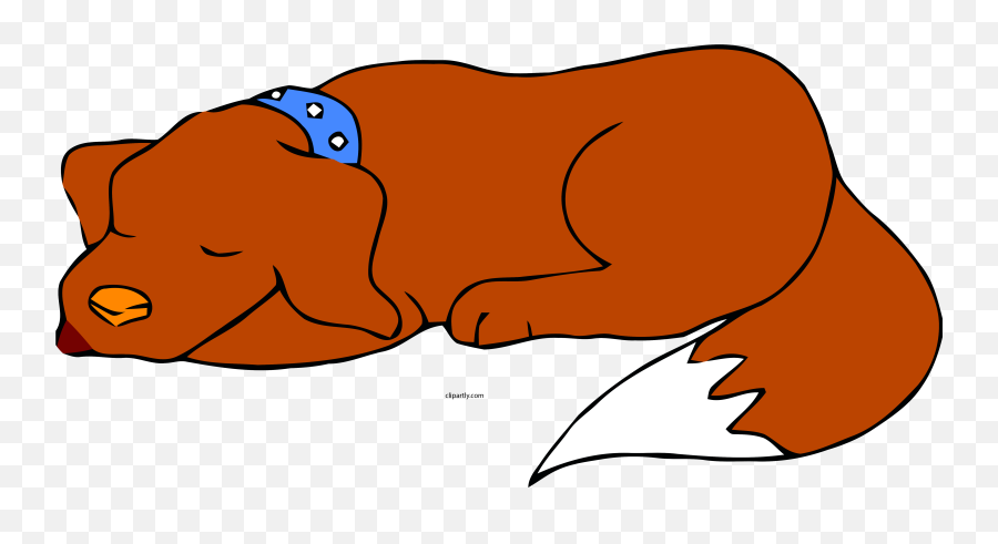 Dog Sleeping Brown Color Clipart Png - Sleeping Dog Clipart Big Emoji,Sleeping Clipart