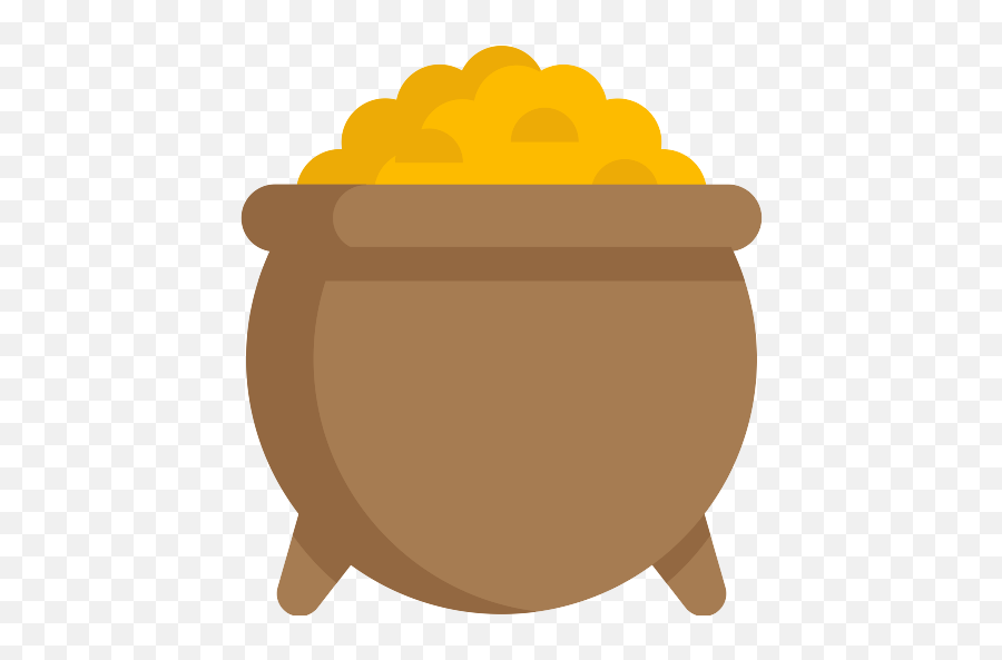 Gold Pot Gold Vector Svg Icon - Pot Of Gold Vector Png Emoji,Pot Of Gold Png