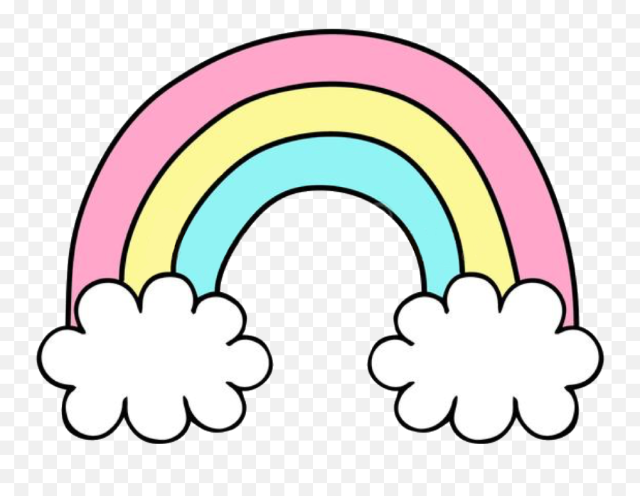 Rainbow - Cute Rainbow Clipart Emoji,Rainbow Clipart