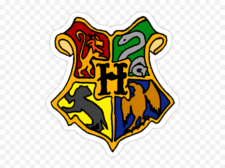 Harry Potter Hogwarts Crest - Easy Harry Potter House To Draw Emoji,Harry Potter Logo