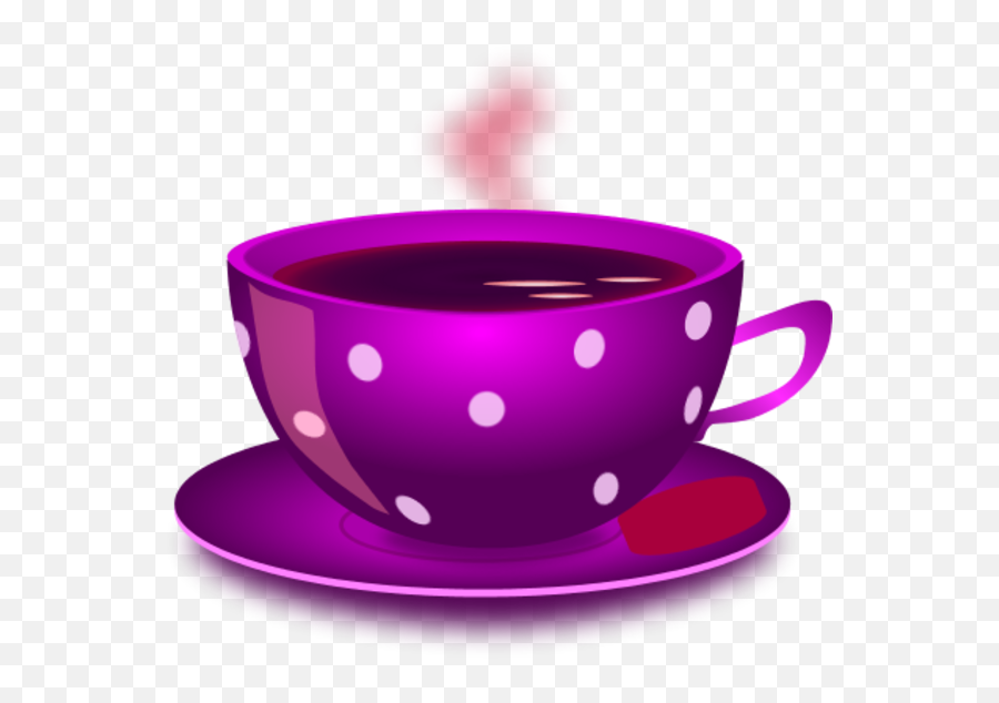 Cup Of Tea Clip Art Clipart - Tea And Coffee Purple Cartoon Emoji,Tea Clipart