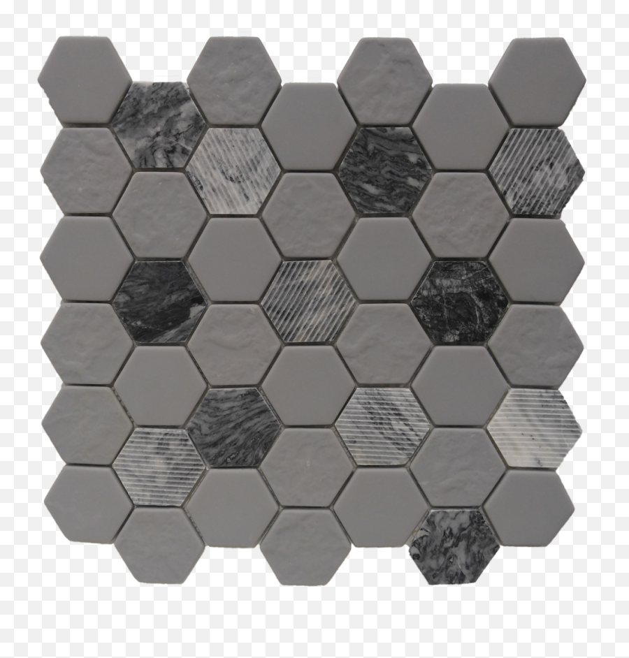 Natural Stone Mosaic Tile Emoji,Hexagon Pattern Png