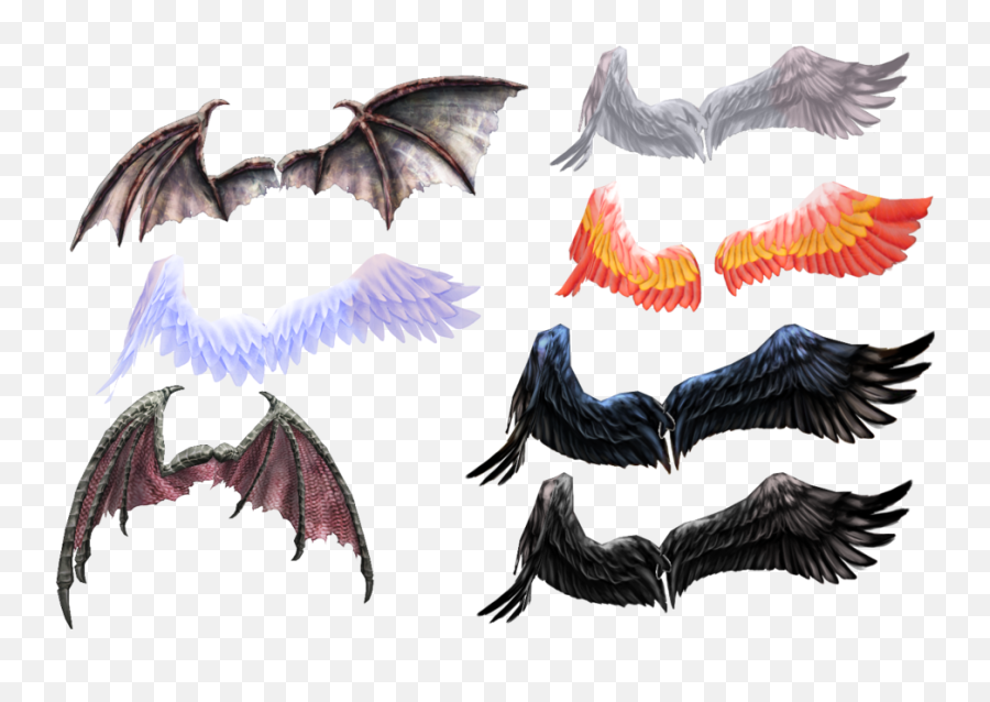 Mmd Wings With Physics Hd Png Download - Mmd Wings Emoji,Dragon Wings Png