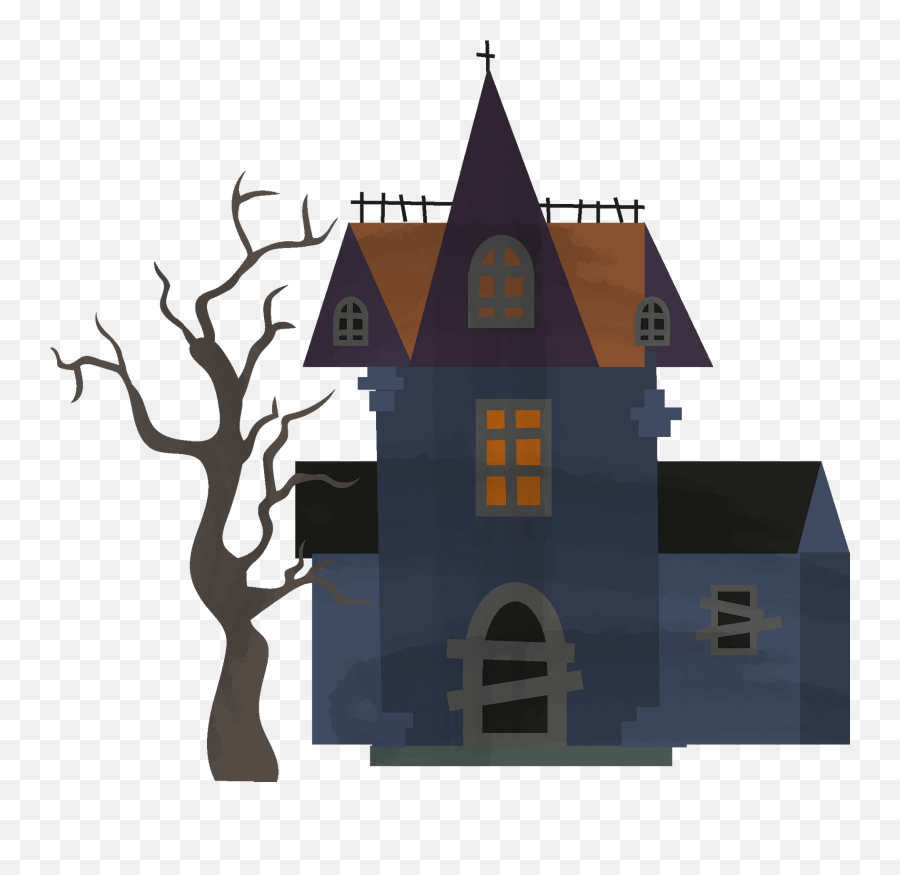 Haunted House Clipart - Tree Emoji,Haunted House Clipart
