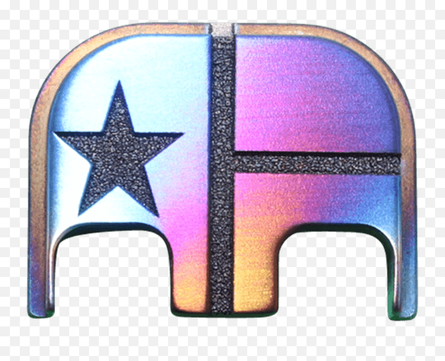 Texas Flag - Flame Anodized Finish Titanium Back Plate Emoji,Texas Flag Transparent