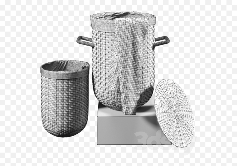 3d Models Other Decorative Objects - Round Wicker Laundry Emoji,Laundry Basket Png