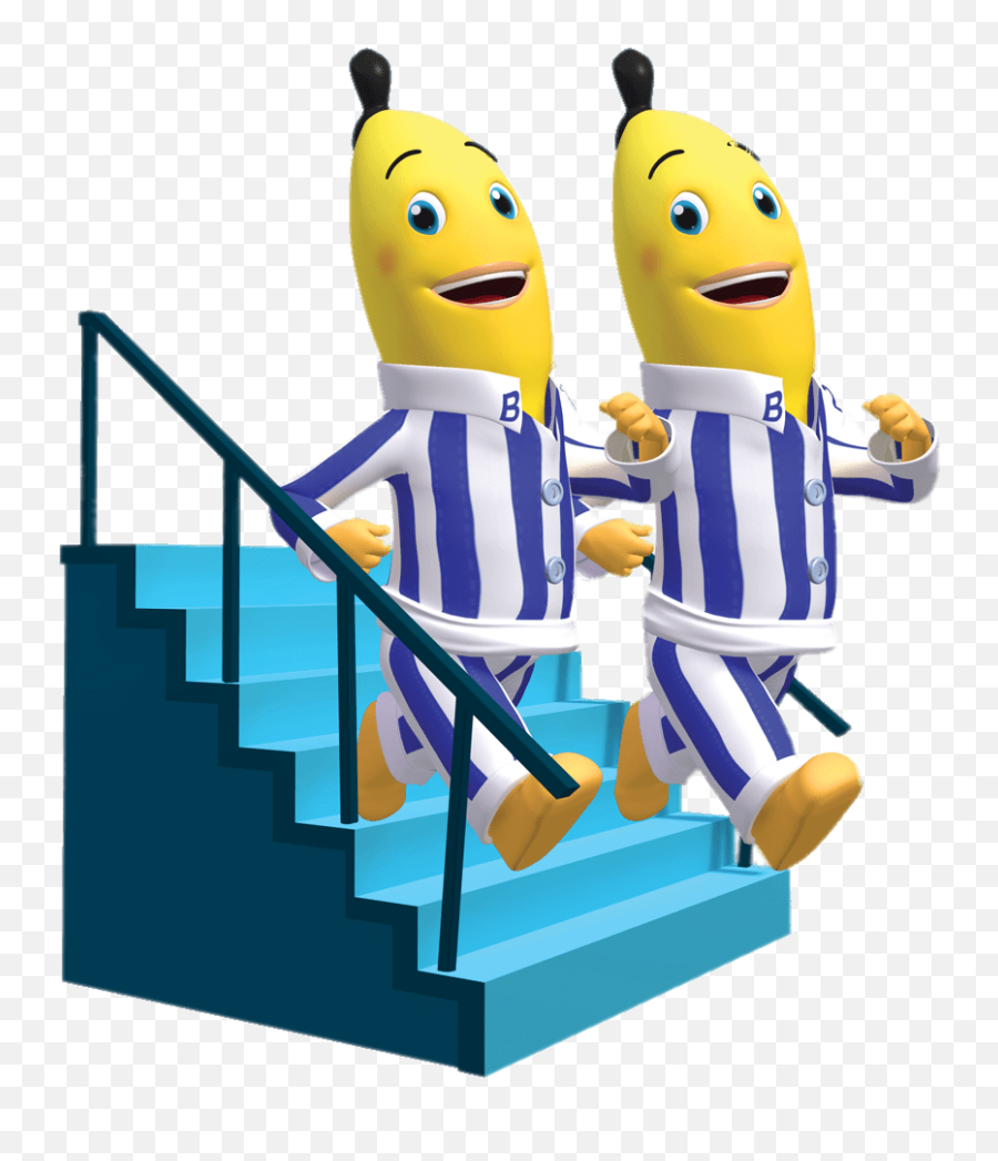 Stairs Transparent Cartoon - Bananas In Pyjamas Running Down Bananas In Pyjamas Running Down The Stairs Emoji,Stairs Clipart