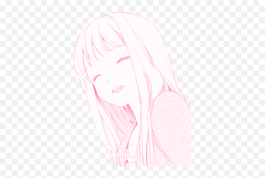 Transparent Pink Manga Girl Tumblr Transparent Anime Girl - Transparent Pink Aesthetic Anime Gif Emoji,Anime Gif Transparent
