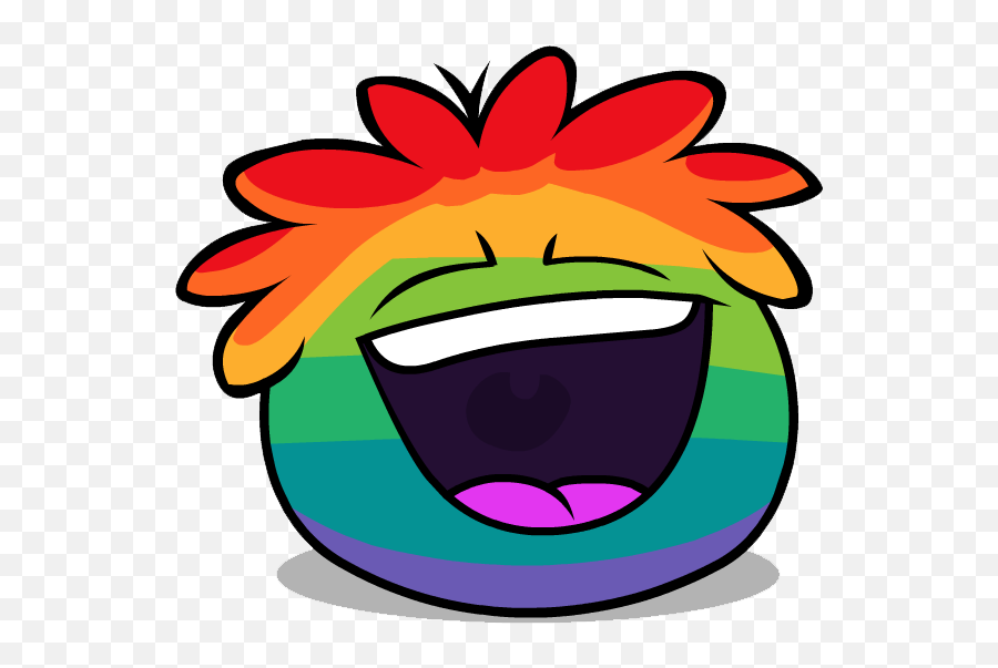 Download Laugh Rp - Club Penguin Rainbow Puffle Emoji,Laughing Png