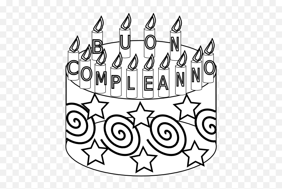Download Happy Birthday Cake Clipart - Birthdaycakeblack And Portable Network Graphics Emoji,Birthday Cake Clipart