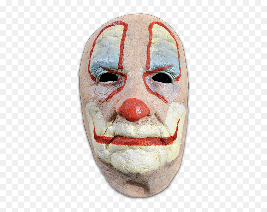 Old Clown Halloween Face Mask Creepy - Clown Mask Png Transparent Emoji,Clown Face Png