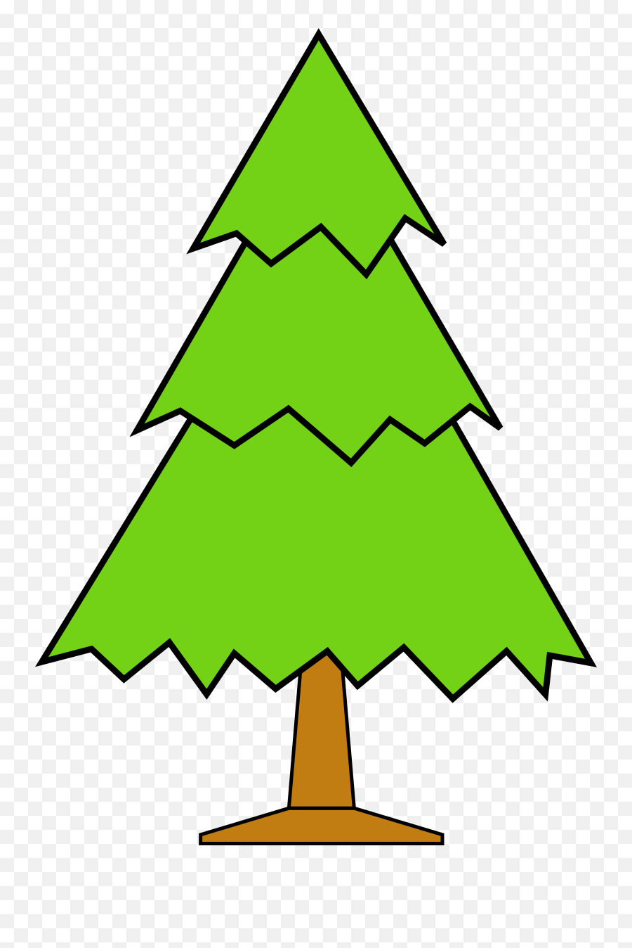 Christmas Tree Outline - Cartoon Forest Trees Emoji,Christmas Tree Clipart
