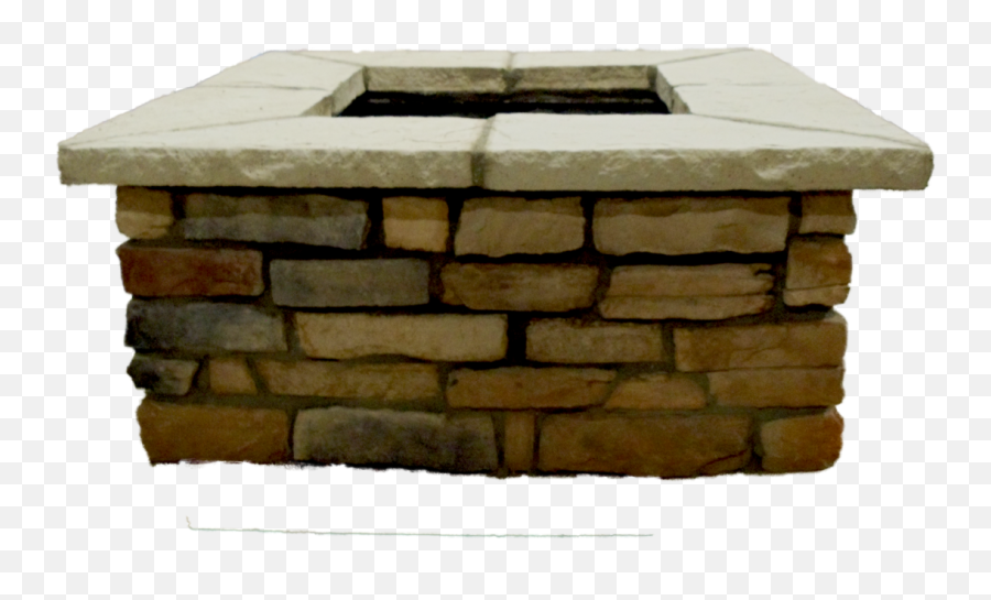 Square Custom Stone Fire Pit - Square Stone Fire Pit Vector Free Download Emoji,Fire Pit Png