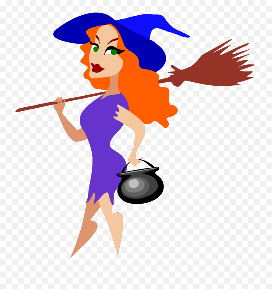 Free Clipart Of Halloween Witches 3 - Disegni Colorati Della Befana Emoji,Frankenstein Clipart