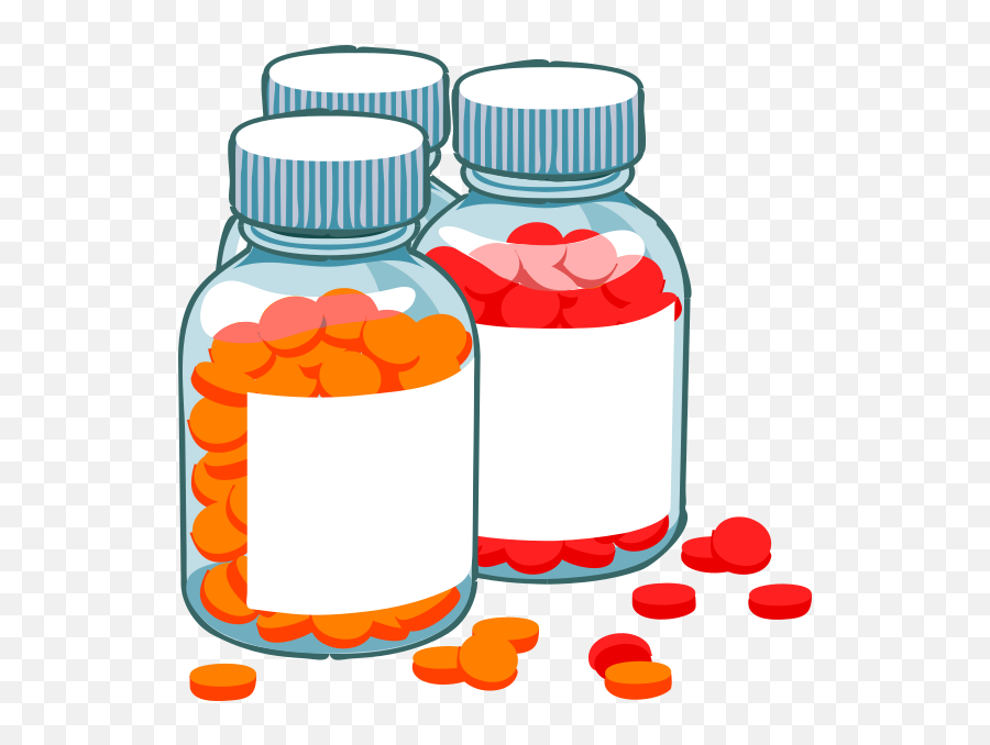 Red Pill Bottle Clipart - Healthy Vitamins Emoji,Pill Bottle Png