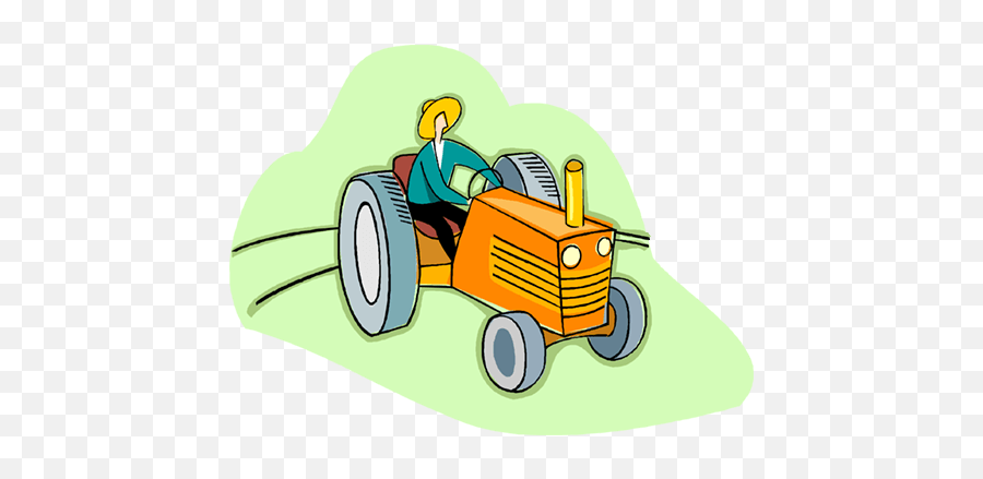 Farmer On A Tractor Working The Fields Royalty Free Vector Emoji,Farmer On Tractor Clipart
