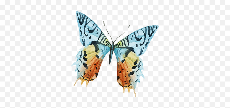Bad U0026 Bougee Foodz Emoji,Watercolor Butterfly Png