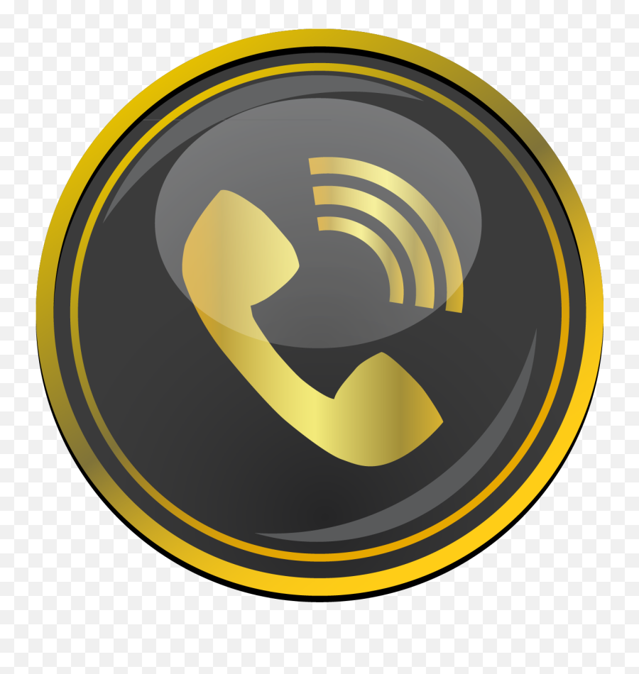Golden Phone - Telephone Gold Phone Icon Png Emoji,Phone Logo