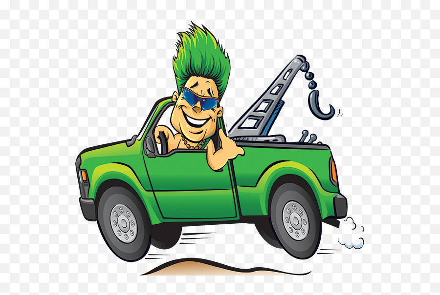 Car With A Flat Tire Clipart - Cartoon Full Size Png Emoji,Tire Clipart Png