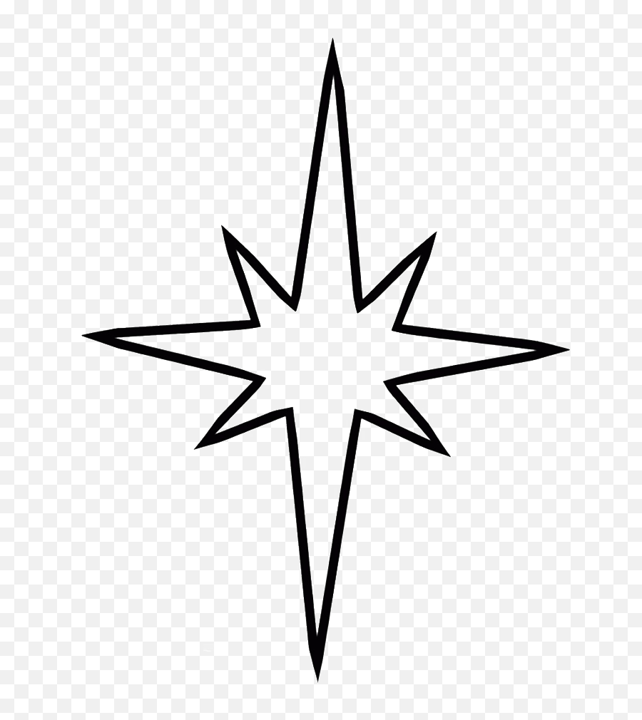 Nativity Clipart Christmas Star - Christmas Star Coloring Page Emoji,Christmas Star Clipart