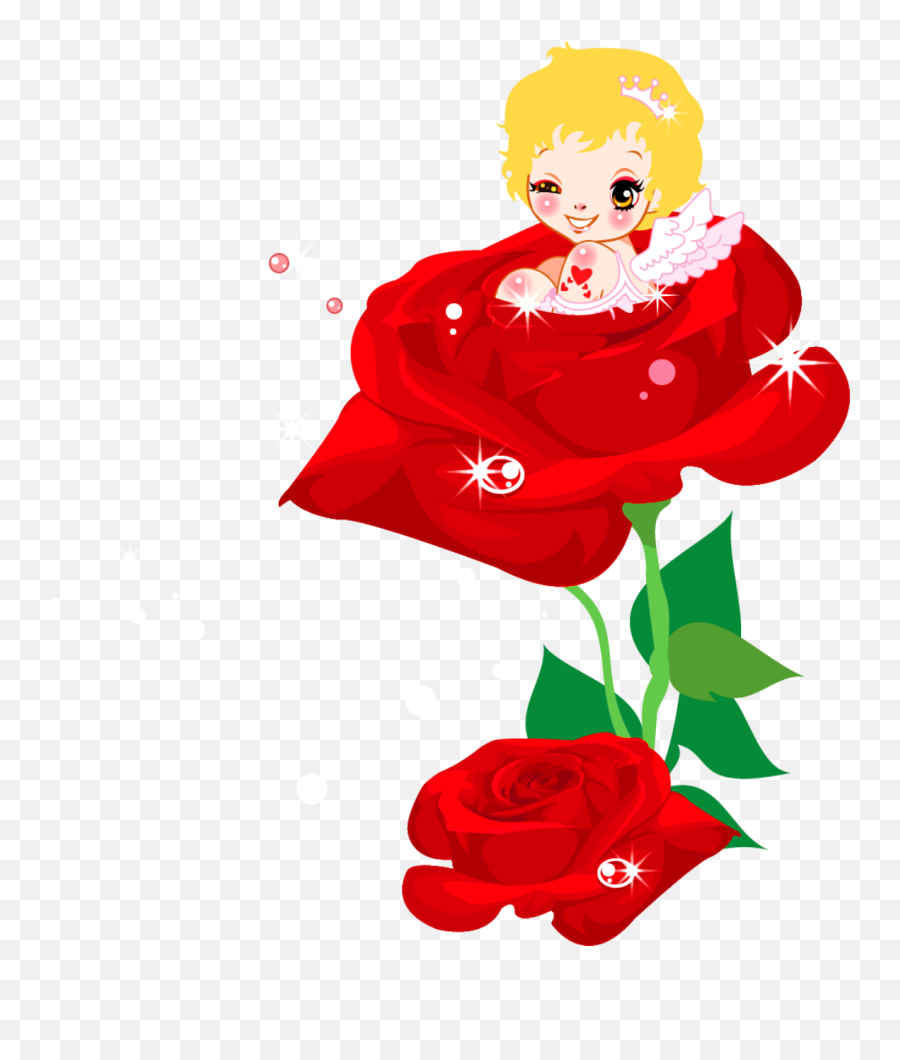 Download And Heart Picture Cute Rose - Clip Art Emoji,Cupid Clipart