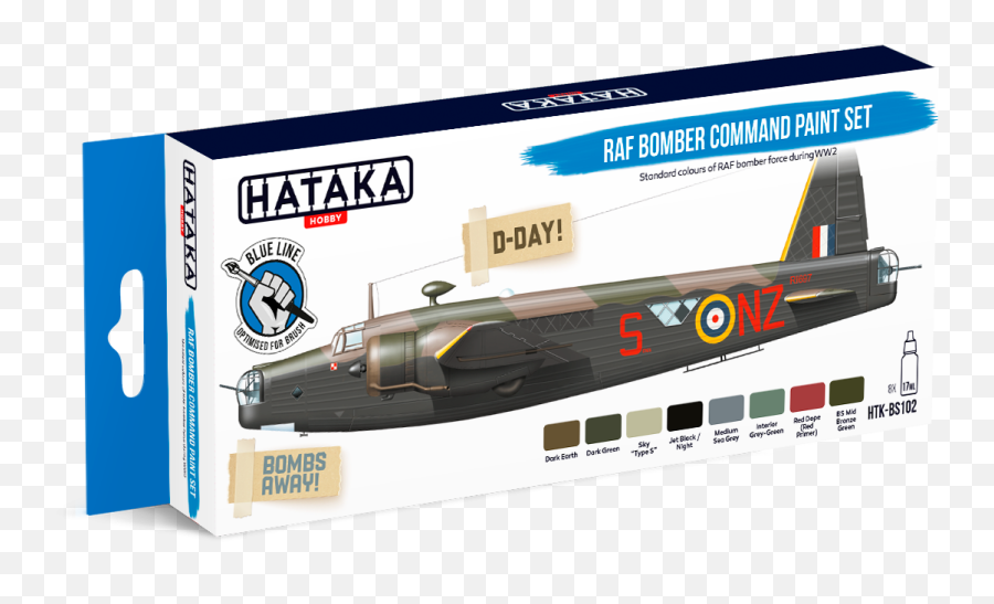 Raf Bomber Command Paint Set Hataka - Hataka Raf Emoji,Dark Bomber Png