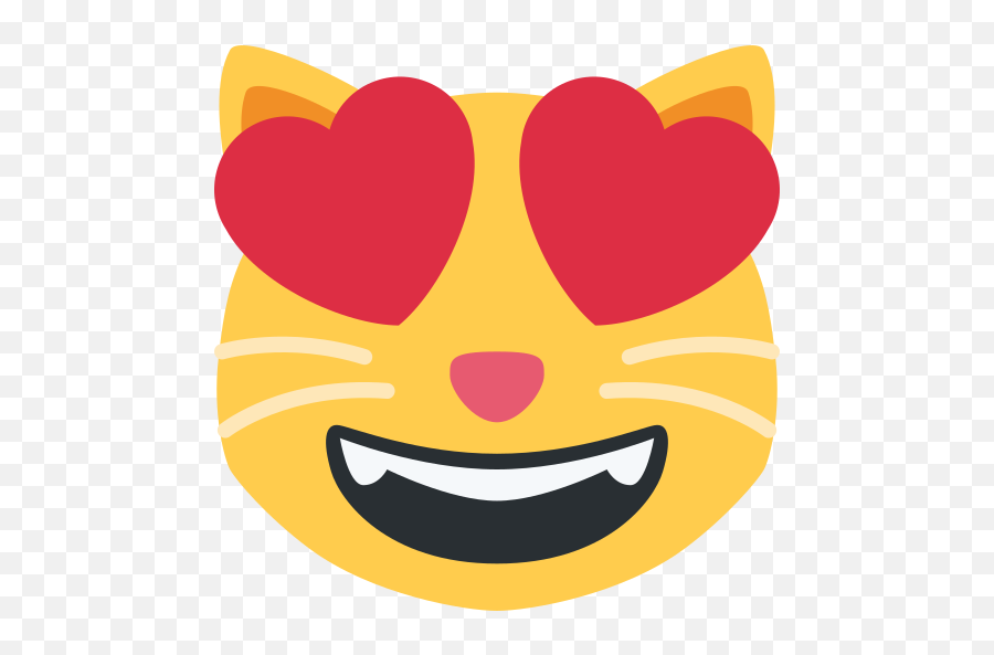 Smiling Cat With Heart - Cat Heart Eyes Emoji,Heart Eyes Emoji Png