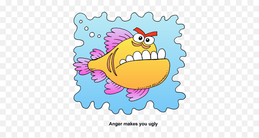 Mean Fish - Ugly Fish Clipart Emoji,Anger Clipart