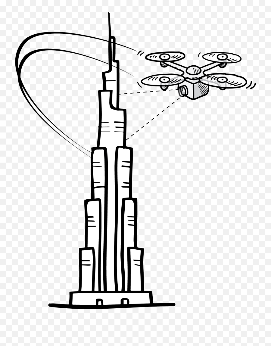 Aerial Photography Mapping Surveys Drone Operator In - Burj Burj Khalifa For Colouring Emoji,Easy Clipart
