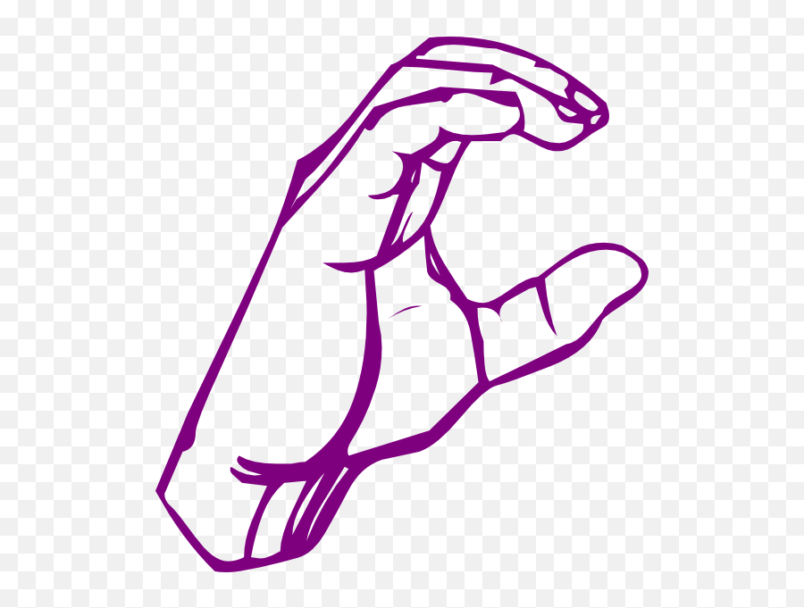 C Clip Art At Clker Com Vector - Draw Ac In Sign Language Emoji,C Clipart