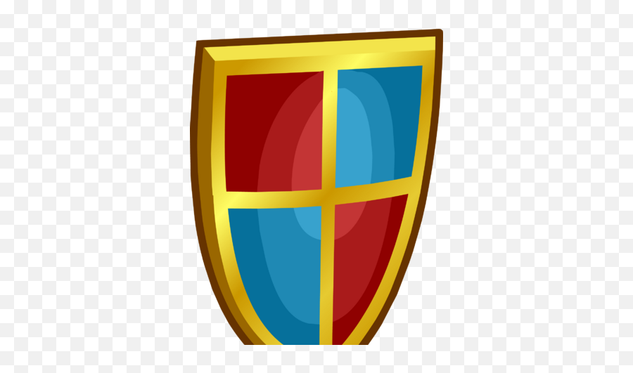 Gold Shield - Club Penguin Shield Emoji,Gold Shield Png
