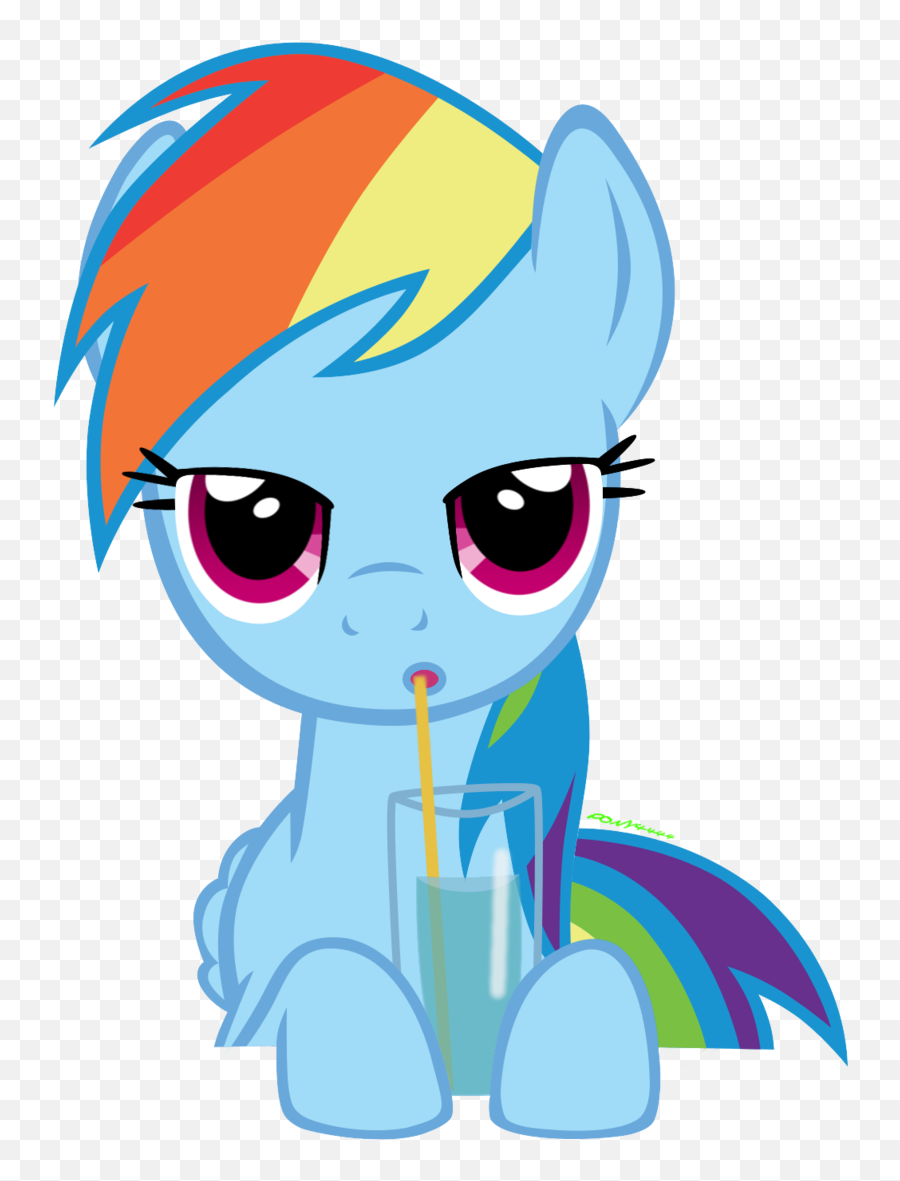 Download Rainbow Dash Drinking Water - My Little Pony My Little Pony Drinking Drawing Emoji,Drinking Png