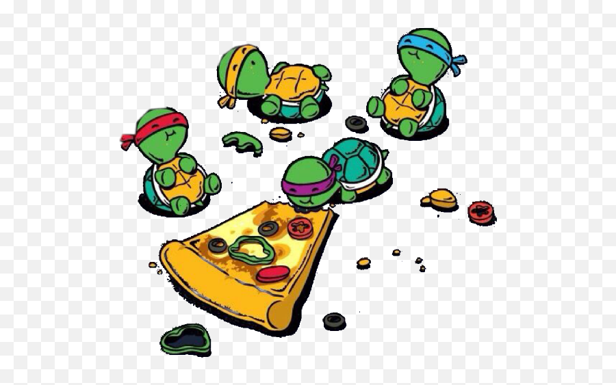 Baby Ninja Turtles Drawing Clipart - Ninja Turtle Pizza Emoji,Ninja Turtle Clipart