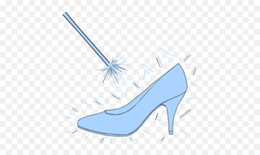 Cinderella Clipart Magic Wand - Basic Pump Hd Png Download Round Toe Emoji,Magic Wand Clipart