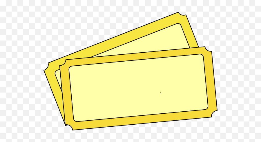 Gold Ticket Clipart Transparent Png - Blank Gold Ticket Template Emoji,Ticket Clipart