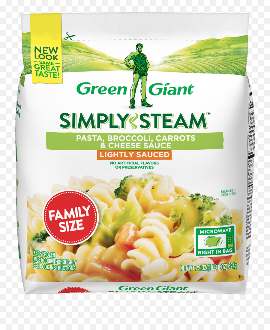 Green Giant Simply Steam Family Size Pasta Broccoli Emoji,Pasta Png