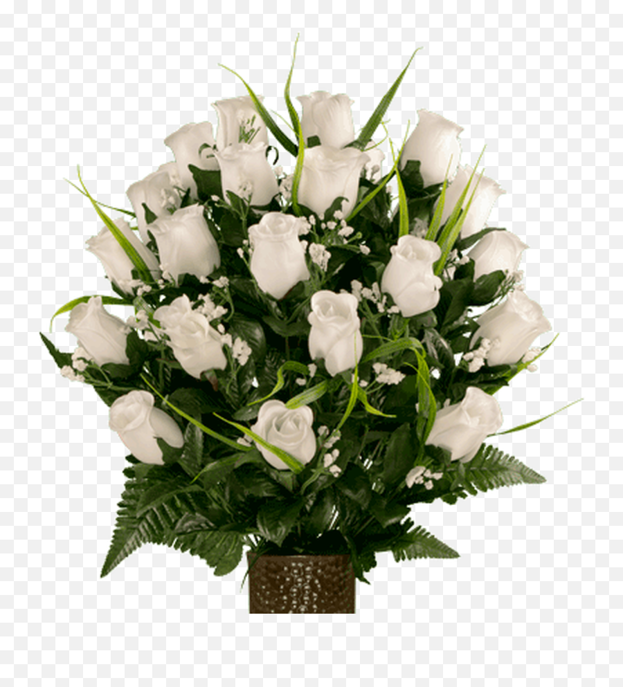 White Roses With Lily Grass Emoji,White Rose Transparent