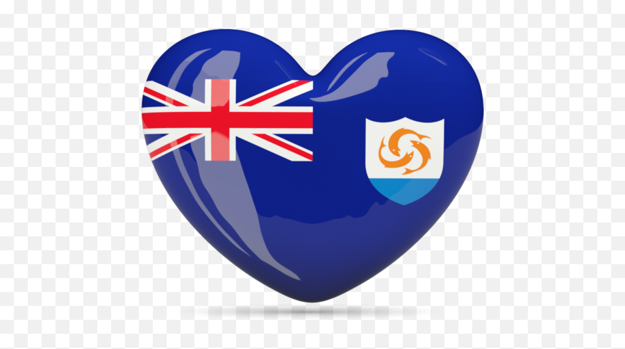 Heart Icon Illustration Of Flag Of Anguilla Emoji,Heart Icon Transparent
